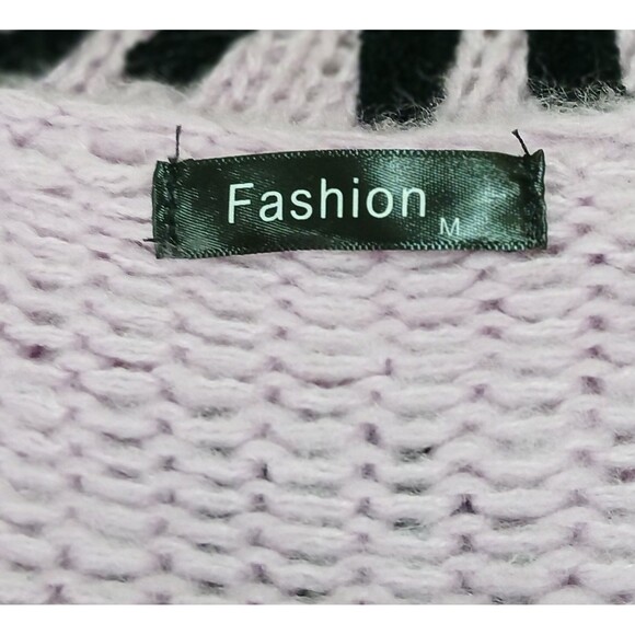 Rock & Love Cardigan Women’s M Light Pink Purple Knit Sweater Hippie Open Front - Picture 6 of 7